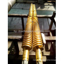 WPC Conical twin screw for extruder machine